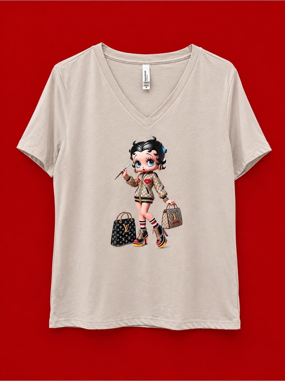 Designer Inspired V-neck Women’s shirt - Picture 3 of 5